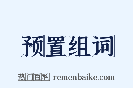 预置组词是什么意思的图片